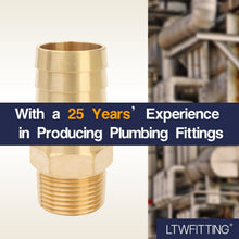Load image into Gallery viewer, Pack of 5 Brass Barb Fittings 1" Hose x 3/4" NPT - Strong &amp; Reliable