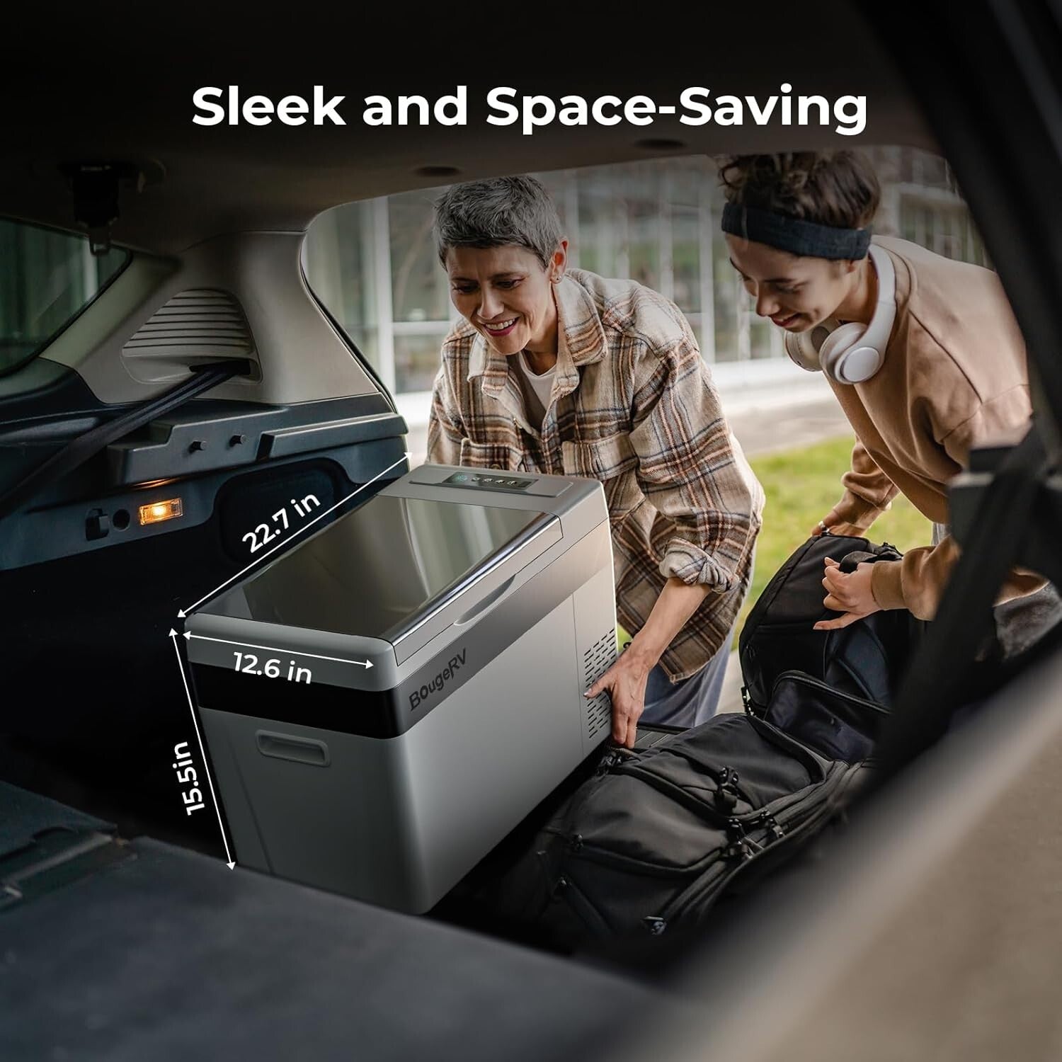 Versatile 12V/AC Compressor Cooler with 3-Level Battery Protection & Fast Freeze