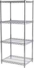 Load image into Gallery viewer, Industrial Grade Chrome Wire Shelf System - NSF Certified 4 Pack for Efficiency