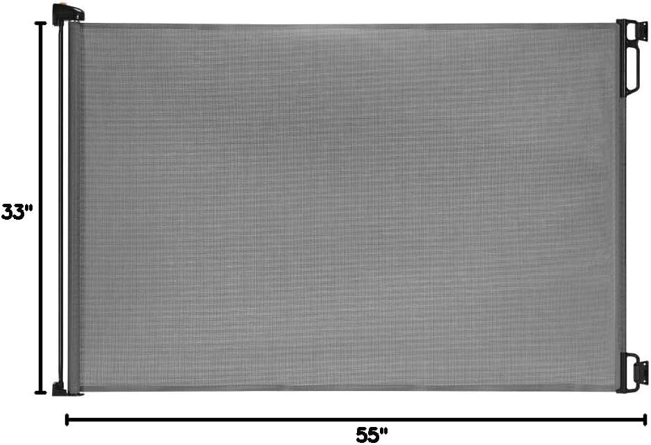 Adjustable Retractable Baby & Pet Gate - 55" Wide, Perfect for Doors & Hallways