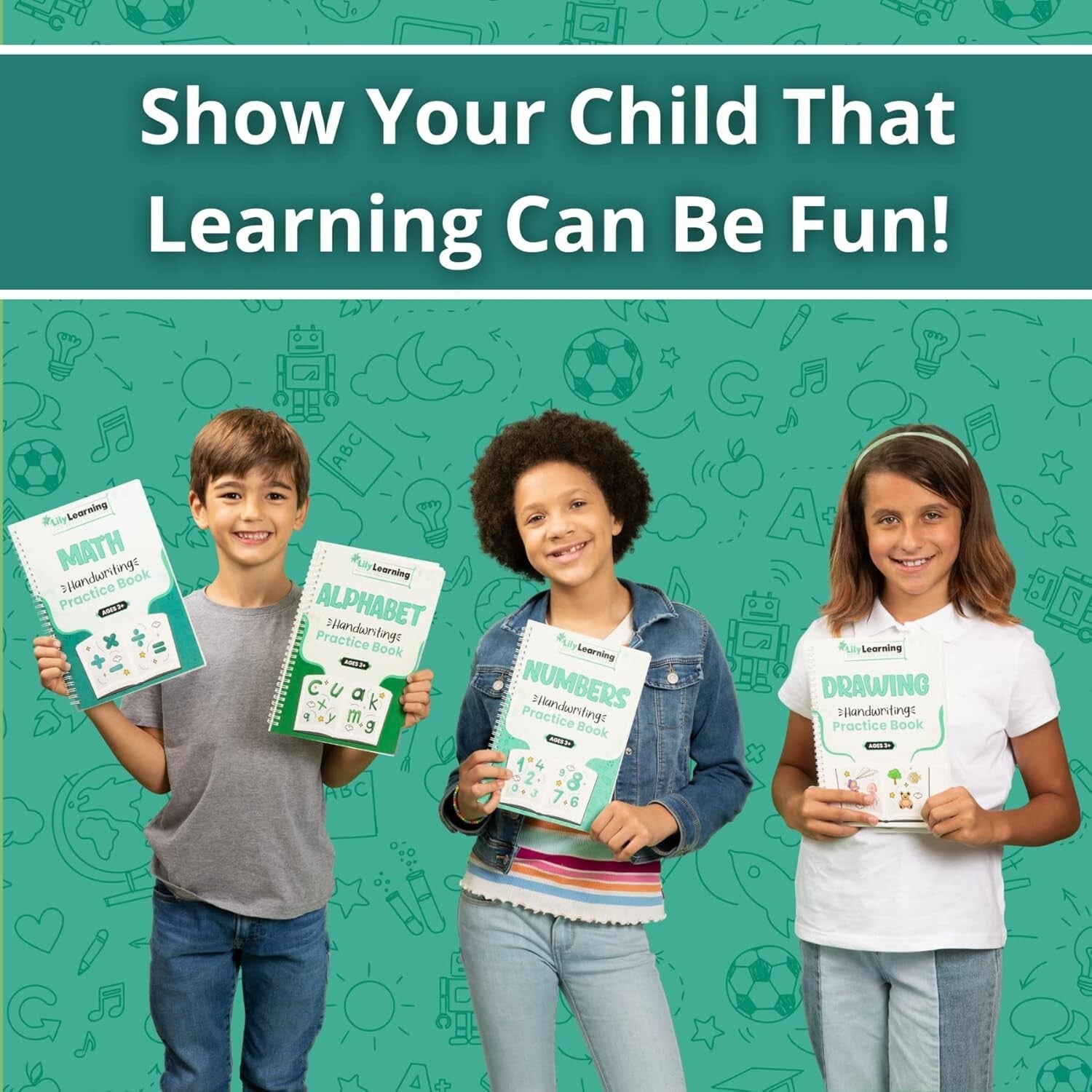 Educational Handwriting Kit - Fun Practice Workbooks with Magical Ink for Kids