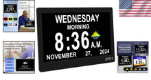 Load image into Gallery viewer, Dementia Clock for Seniors - 11.5'' Digital Calendar Alarm Clock with 12 Alarms