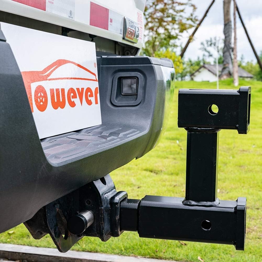 2" Dual Hitch Receiver Extender - Max 4000 lbs Capacity for Bike and Cargo Racks