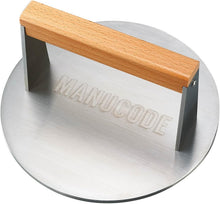 Load image into Gallery viewer, Large 8-Inch Griddle Press: Essential Tool for Searing Burgers, Steak, and More