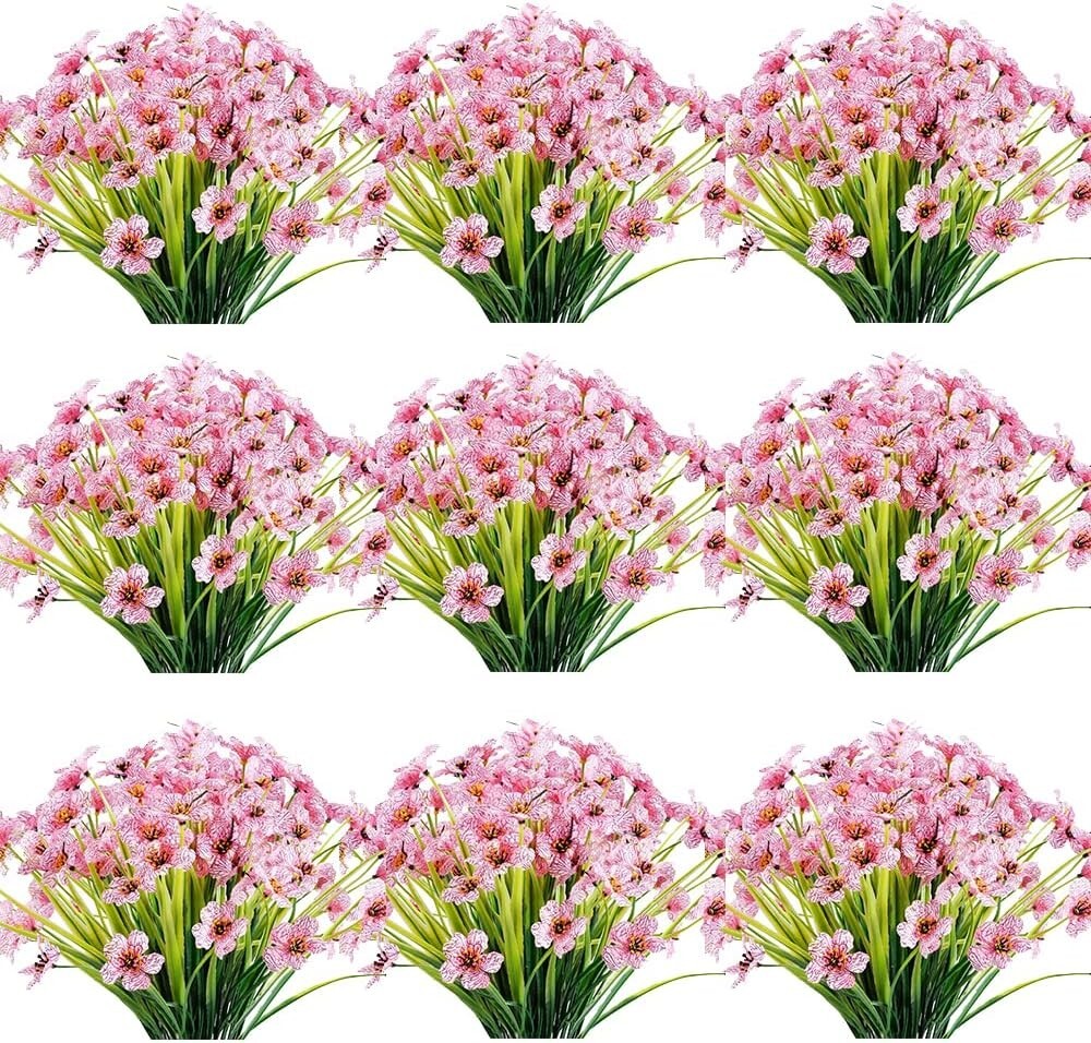 Vibrant Artificial Flowers - 30 Bundles UV Resistant for Landscape & Home Decor