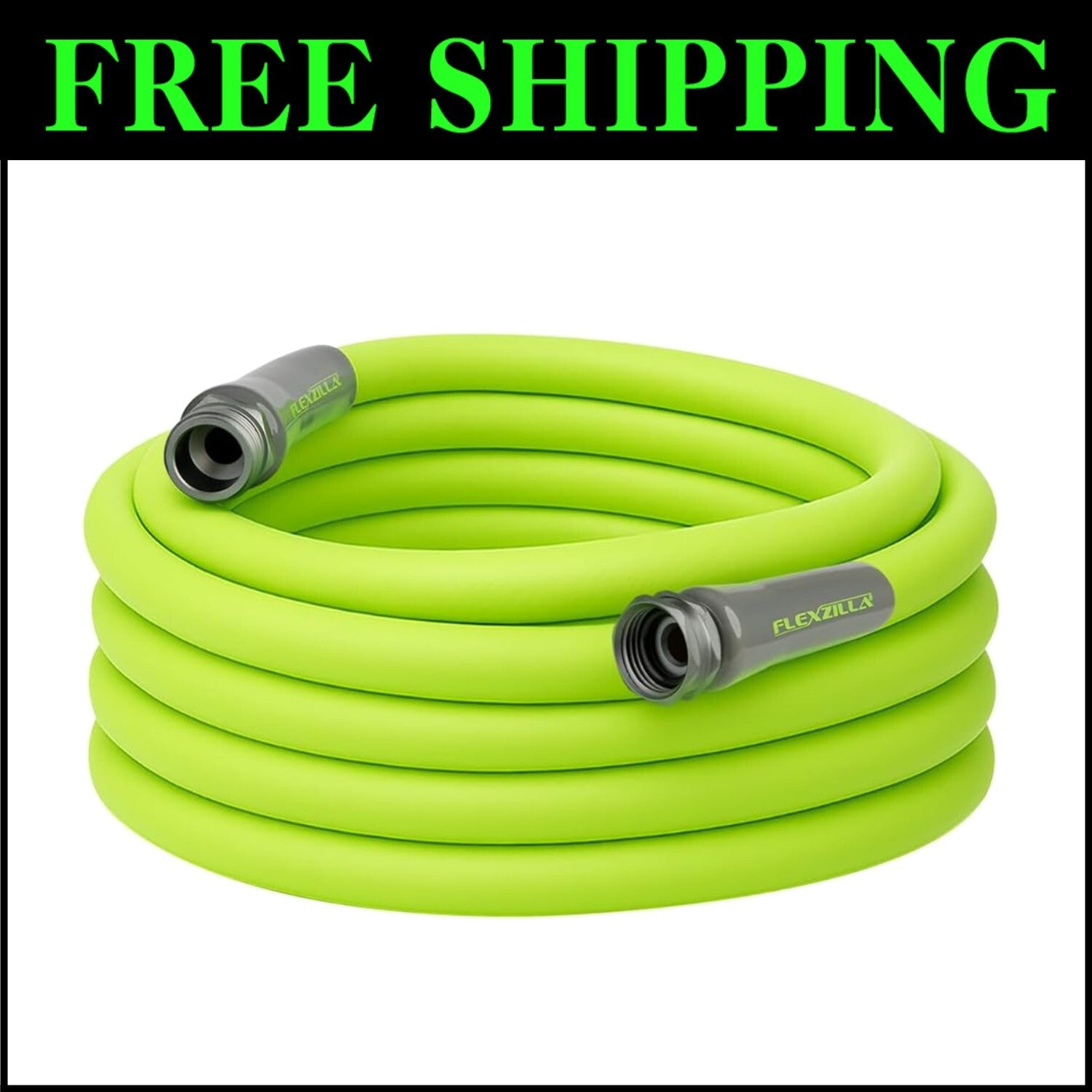 ZillaGreen 50' Lightweight Garden Hose - Flexible, Drinking Water Safe & Durable