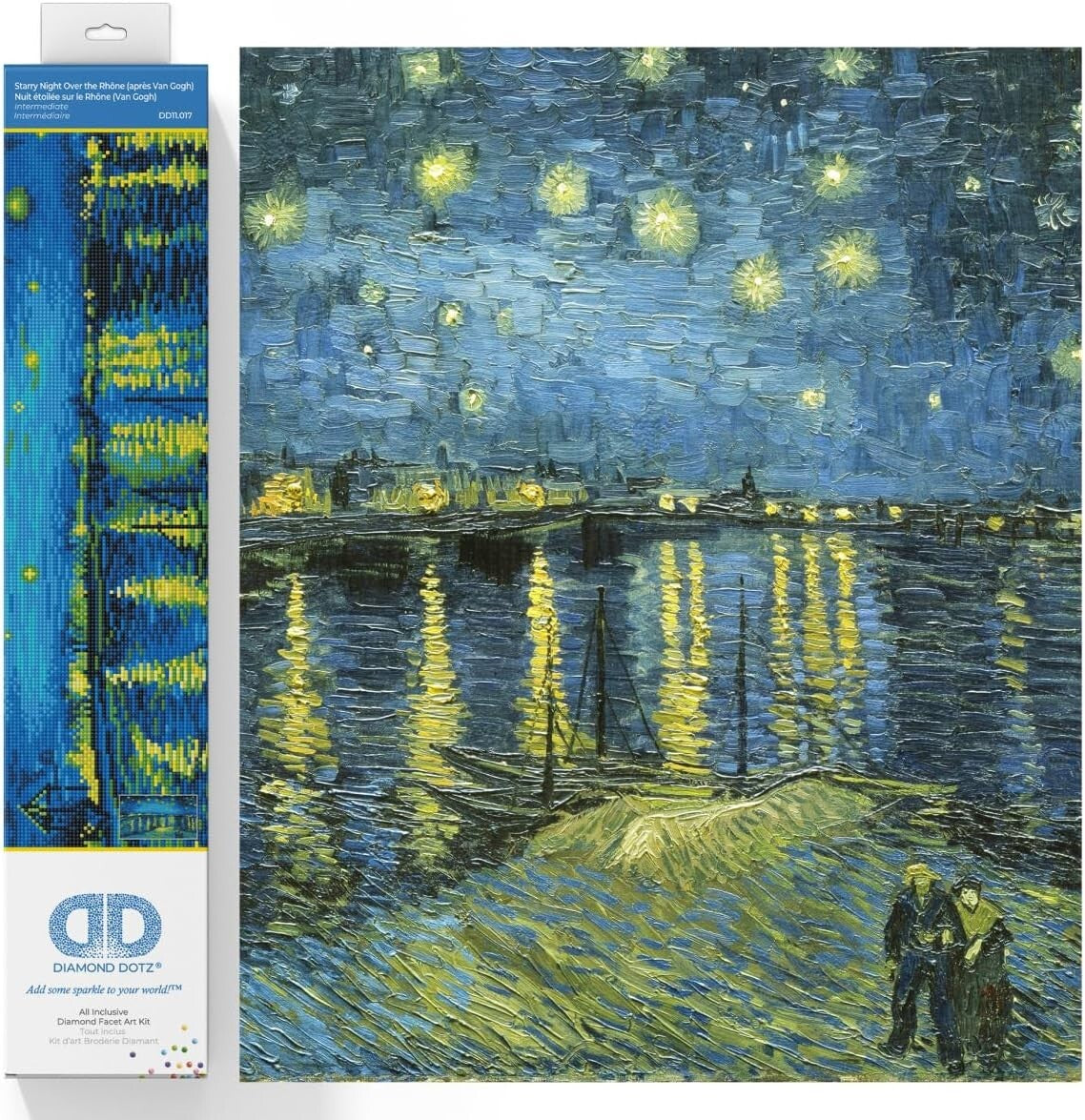 Diamond Painting Kit - Create Van Gogh's Starry Night Over the Rhône Masterpiece