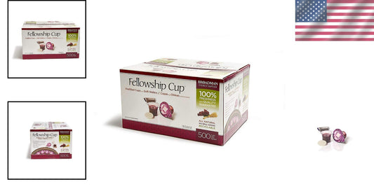 500 Count Prefilled Communion Cups with Grape Juice & Wafer Set - Easy Serve