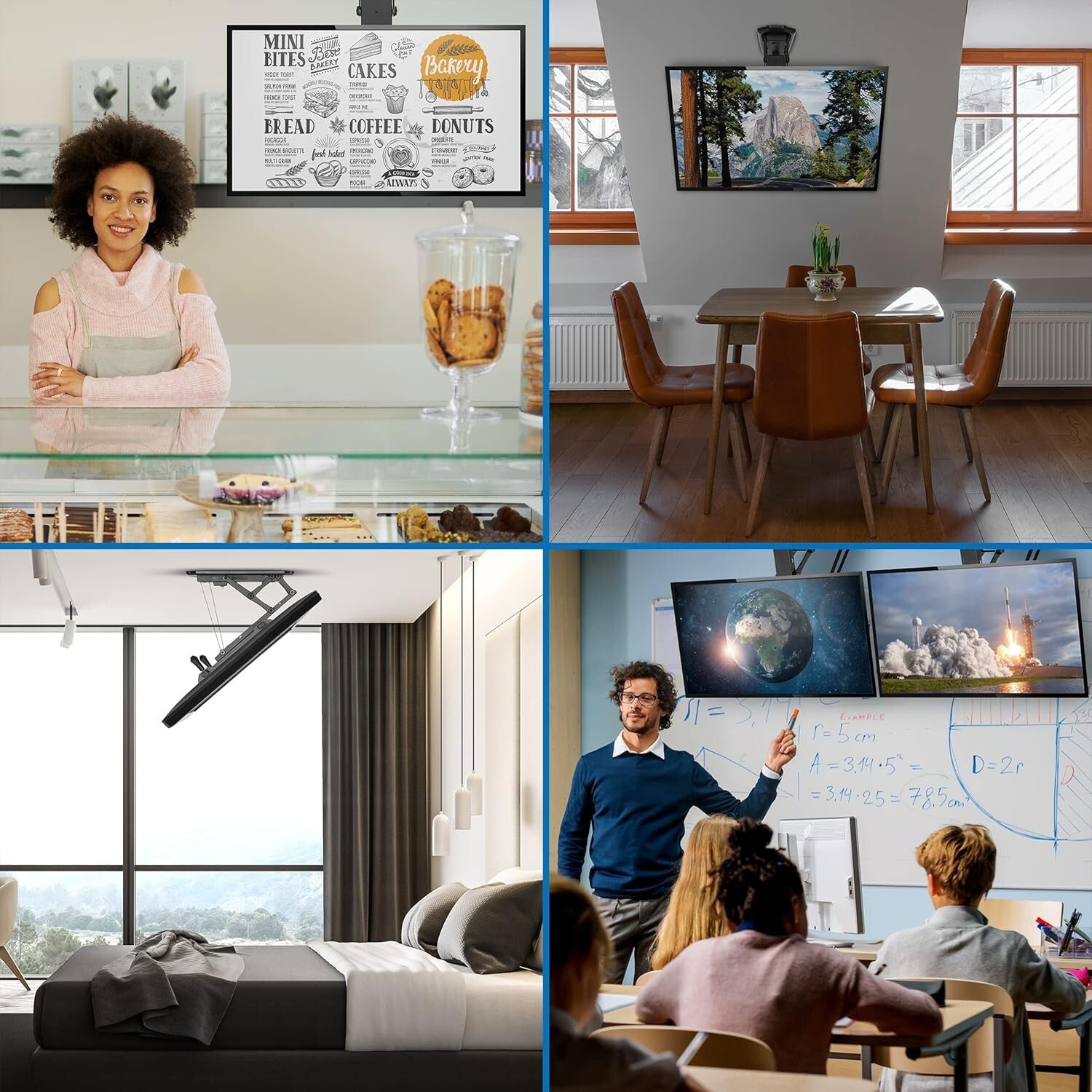 Electric Flip-Down TV Bracket Holds Up to 77 lbs - Perfect for Stylish Spaces