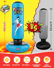 Load image into Gallery viewer, Kids 66-Inch Inflatable Punching Bag Set with Gloves - Fun Gift for Martial Arts