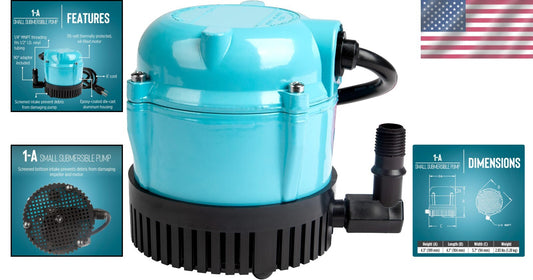 1-A 115V 170 GPH Submersible Pump - Epoxy Coated for Fountains & Hydroponics