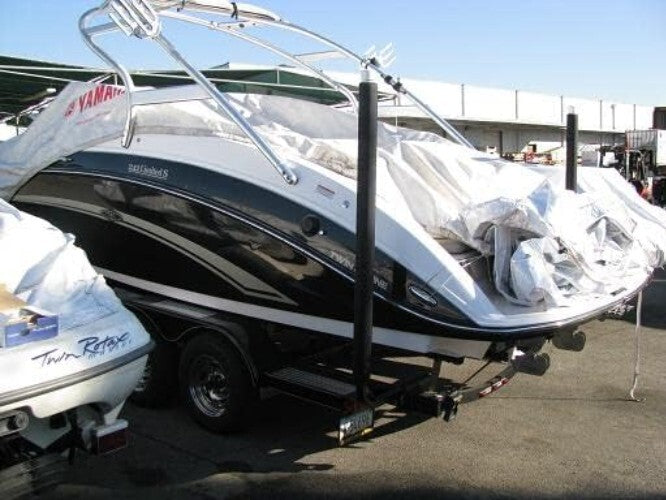 Heavy-Duty Black Boat Trailer Guide Pole Pads - 48-Inch UV Fade Proof Set of Two