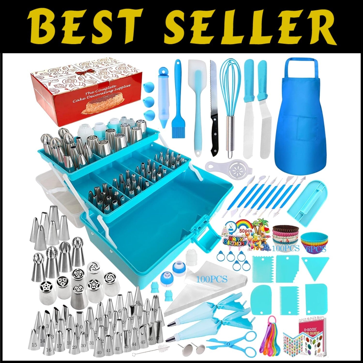 Professional Cake Decoration Set - 368 Food-Grade Tools with Gift Box Included