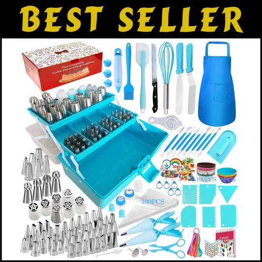 Professional Cake Decoration Set - 368 Food-Grade Tools with Gift Box Included