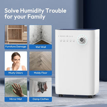 Load image into Gallery viewer, Quiet 50 Pint Dehumidifier with Air Filter - Perfect for Basements &amp; Large Rooms