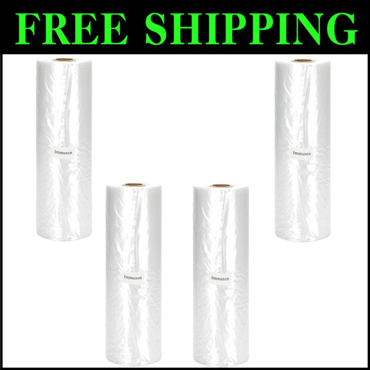 Durable 12x20 Clear Food Storage Bags – 1400 Bags on 4 Rolls for Freshness