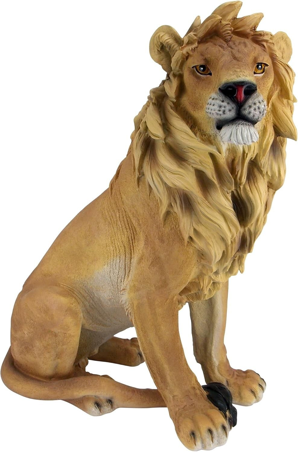 Exquisite 27-Inch King of Beasts Lion Statue for Outdoor Garden Decor