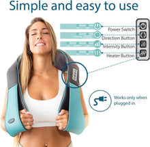 Load image into Gallery viewer, Versatile Shiatsu Massager with Heat - Electric Full Body Massage for On-the-Go