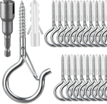 Load image into Gallery viewer, Secure Your Outdoor Lights: 100 Pcs Swivel Hook Set with Safety Buckle Design