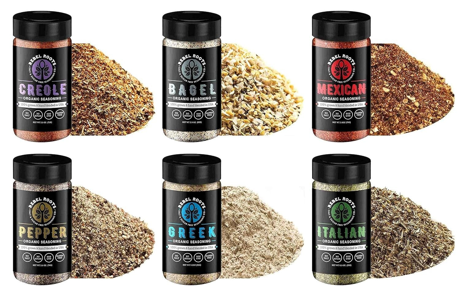 All-Natural Non-GMO Seasoning, Salt-Free 6-Pack – Perfect Meal Prep Companion