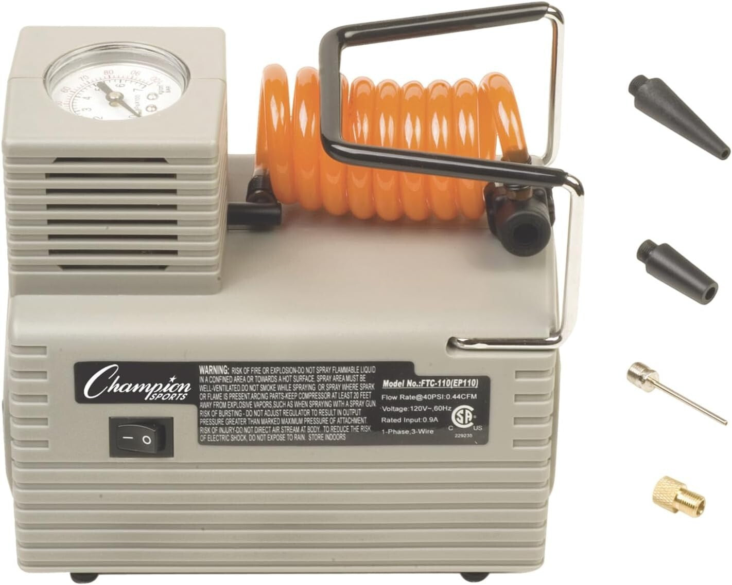 Economy 20 PSI Electric Inflating Pump for Balls - Ideal For Fitness Enthusiasts