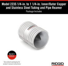 Load image into Gallery viewer, Durable 1/4" - 1-1/4" Copper &amp; Stainless Steel Tubing Reamer - Small Size