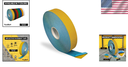 Durable Reflective Marking Tape for Crosswalks & Parking Spaces - 2" x 108 Feet
