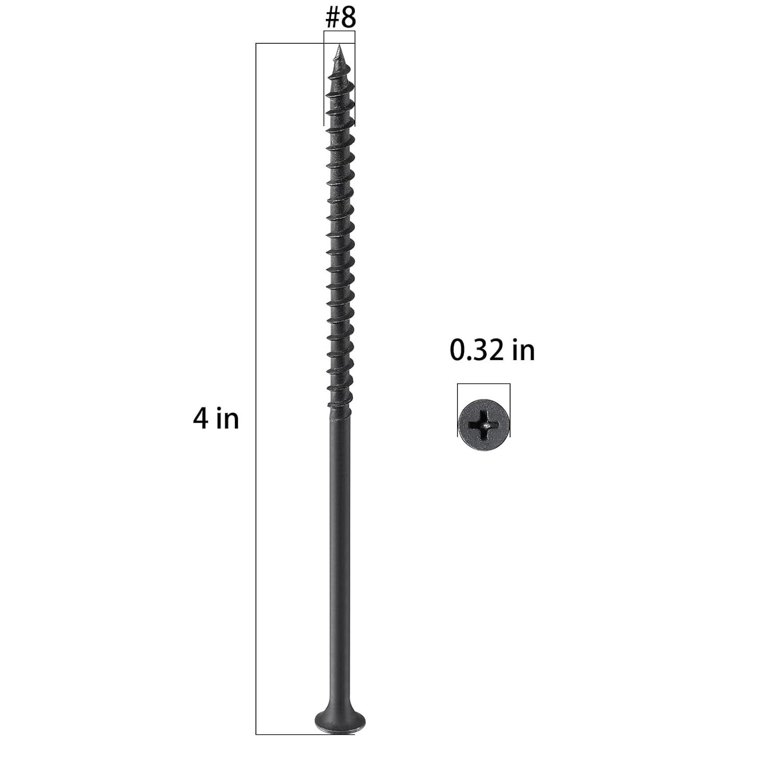Durable 15 Lbs Coarse Threaded Black Screws - Ideal for Wood & Drywall