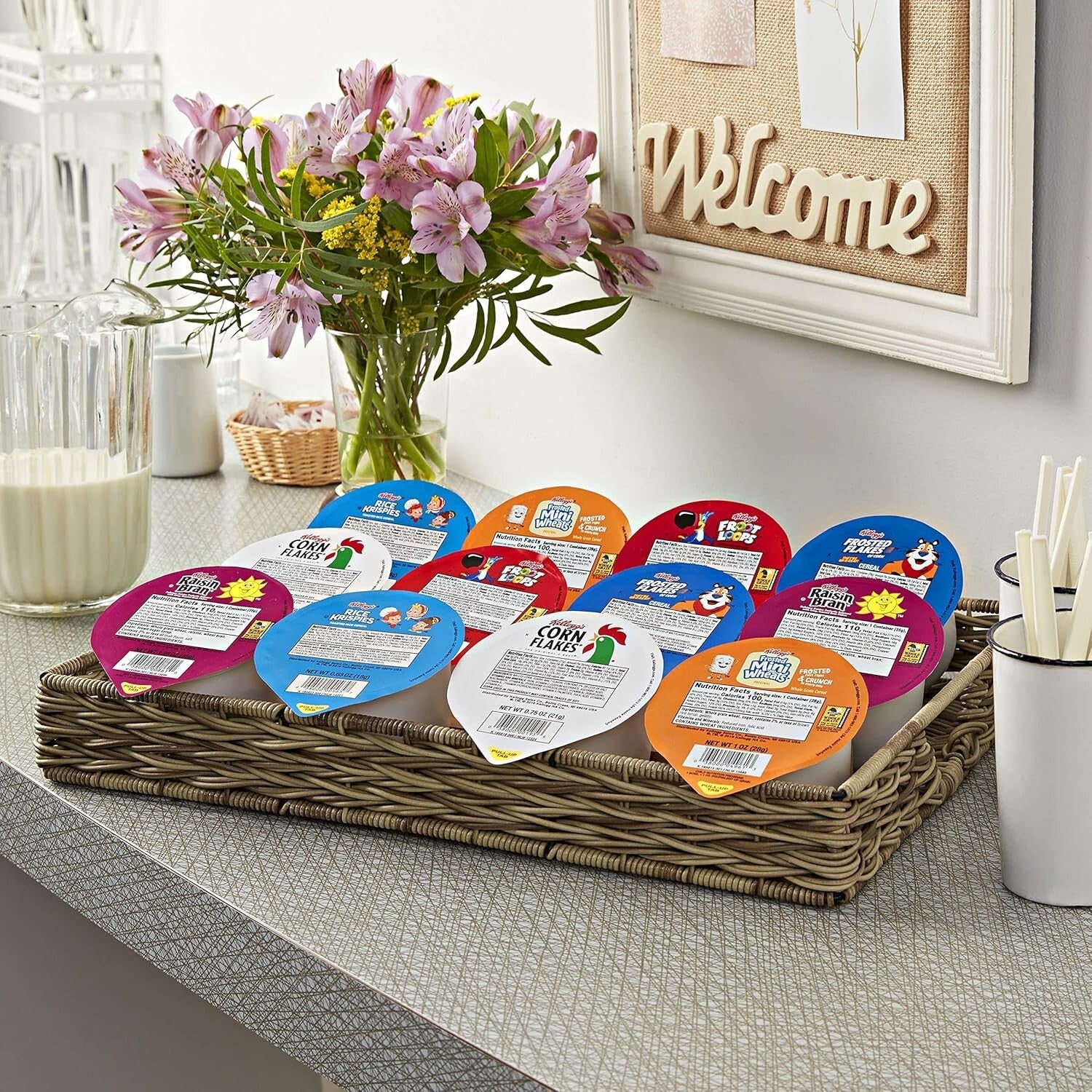 Ready-to-Eat Breakfast Cereal Cups - Family Variety of 6 Popular Cereals