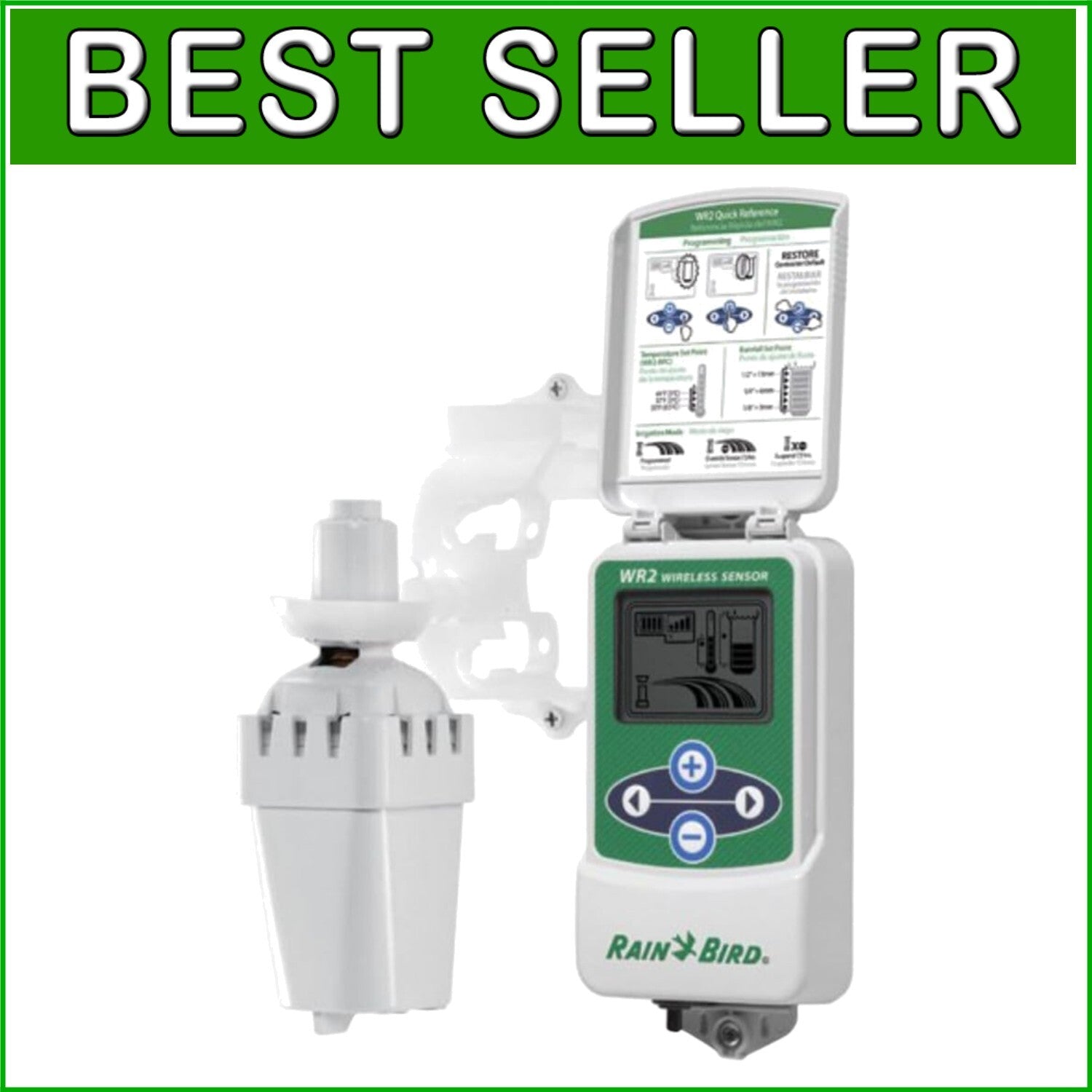 Adjustable Wireless Rain Sensor with Freeze Protection for Irrigation Control