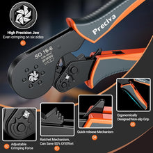 Load image into Gallery viewer, Professional Hexagonal Ferrule Crimping Pliers Kit - 28-5 AWG with Connectors