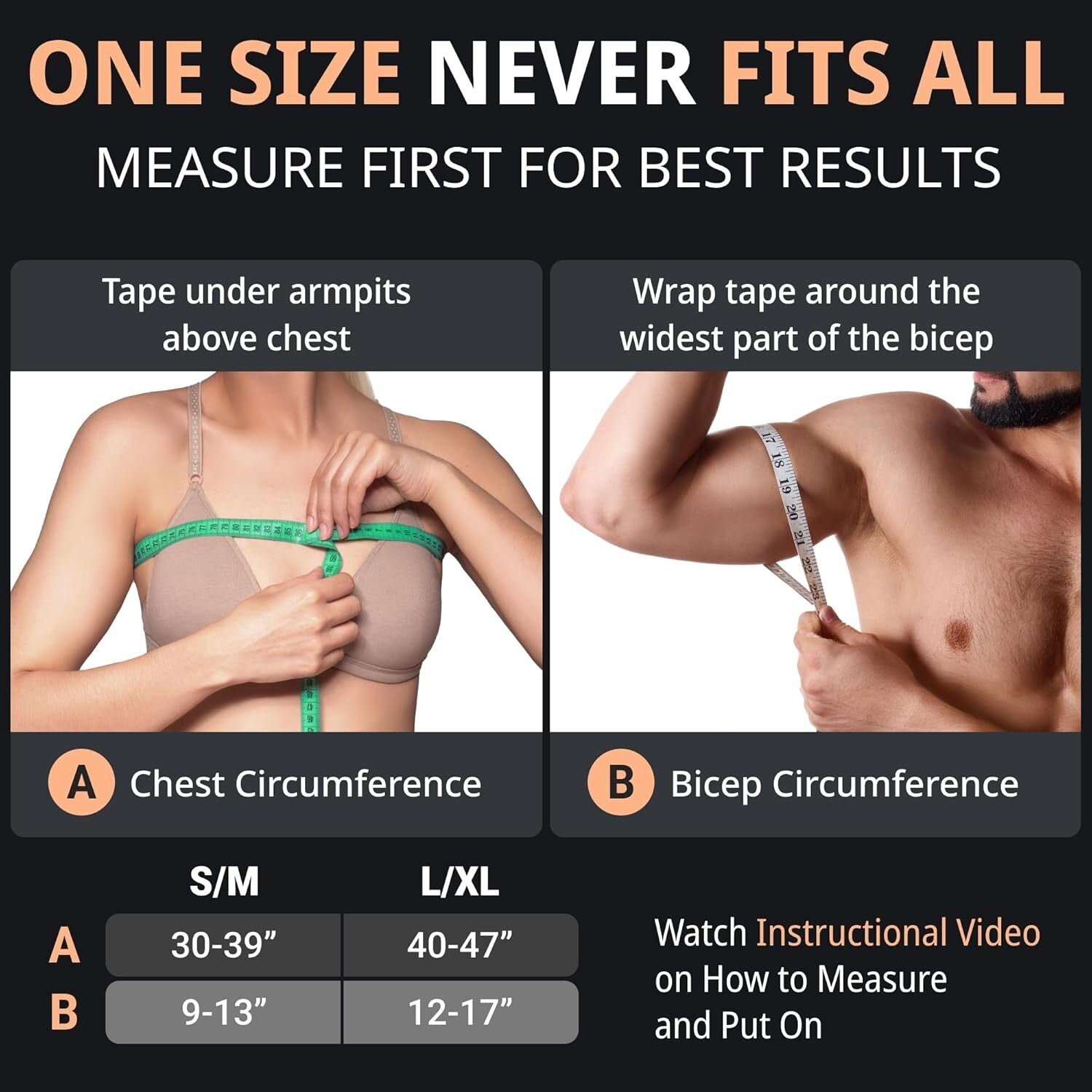 Copper-Infused Shoulder Brace for Torn Rotator Cuff - Pain Relief, Large/X-Large