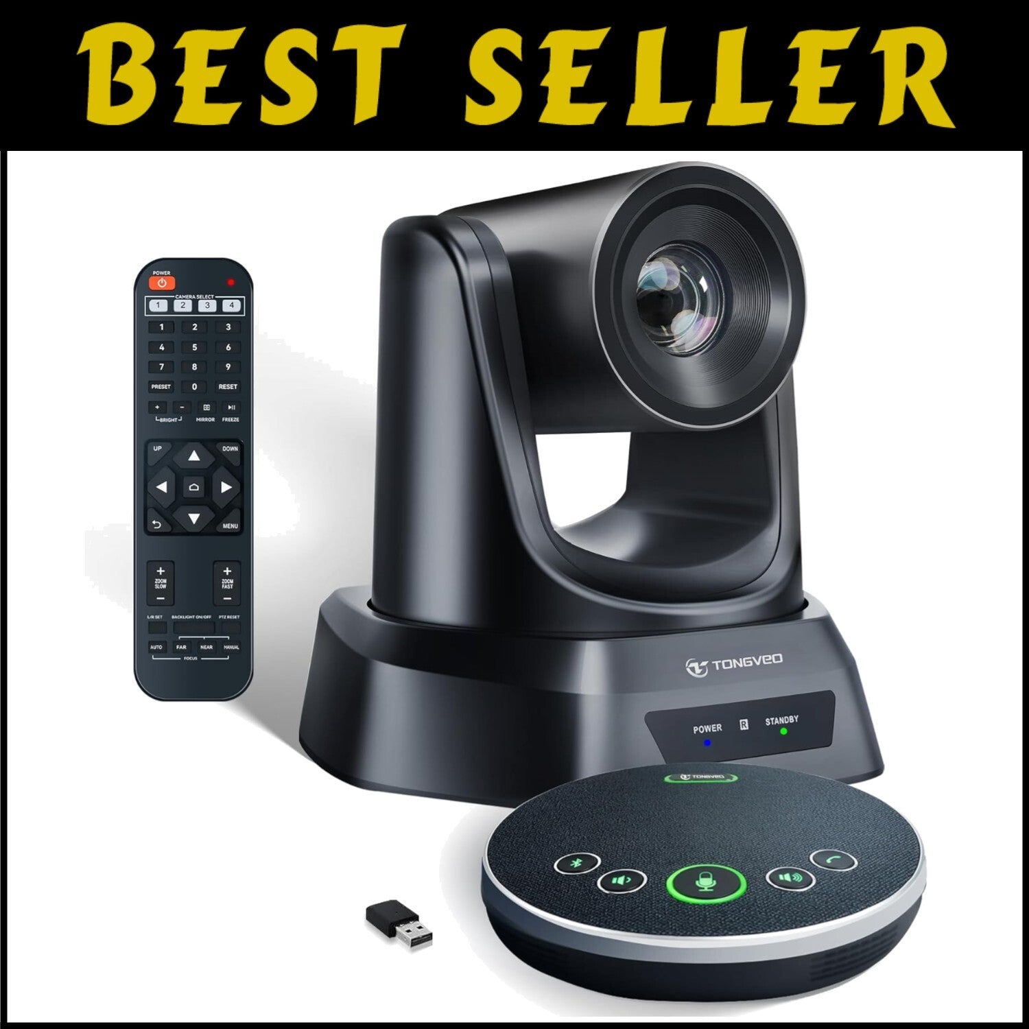 20X Optical Zoom 1080P PTZ Conference Camera System with Bluetooth Speakerphone