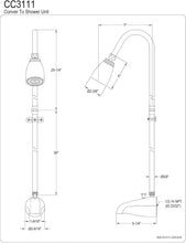 Load image into Gallery viewer, Convenient 61-Inch Chrome Shower Unit with Tub Filler Spout - Easy Install