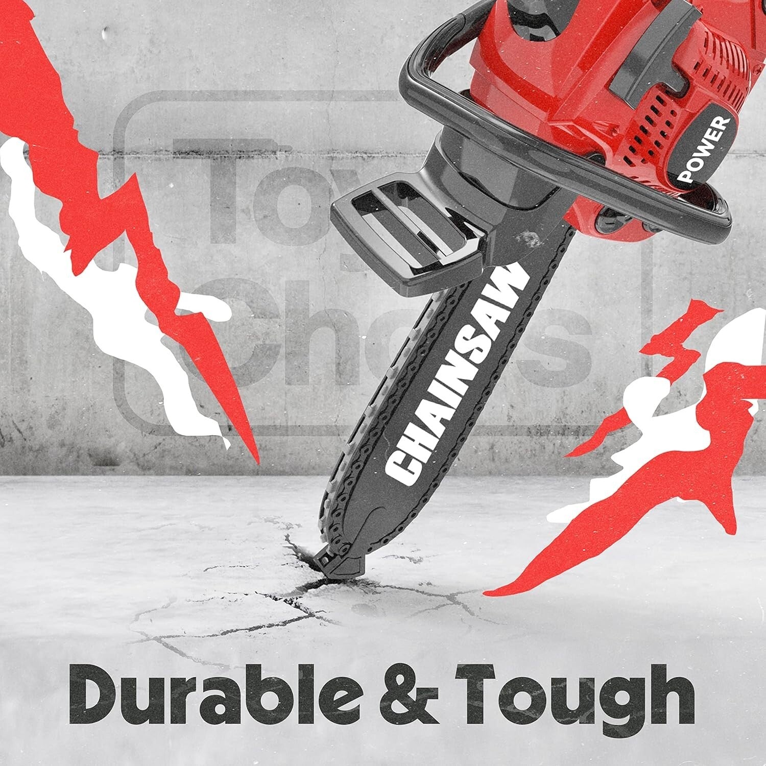 Outdoor Pretend Play Chainsaw Toy with Sound for Boys and Girls Ages 3-8