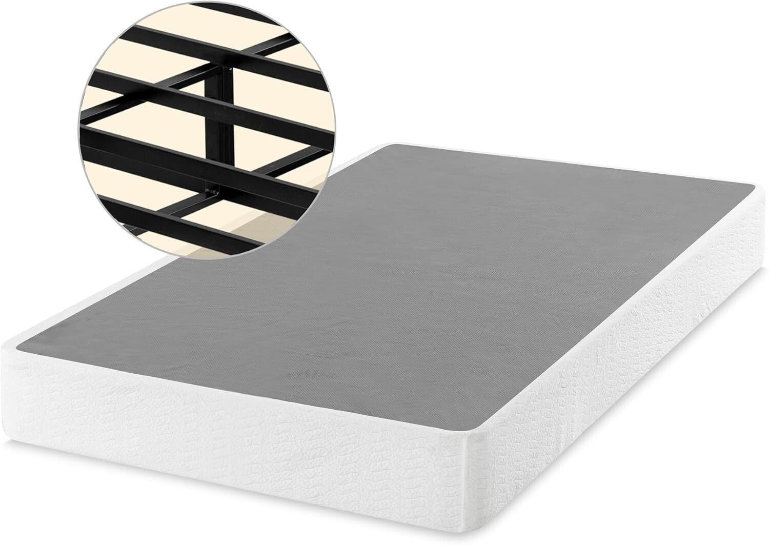 Durable 9-Inch Metal Smart Box Spring - Twin Mattress Foundation, Easy Assembly