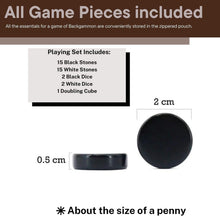 Load image into Gallery viewer, Genuine Leather Travel Backgammon - Compact Roll-Up Game for RVs, Airplanes