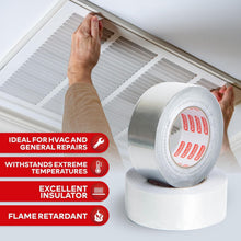 Load image into Gallery viewer, Durable 1980 Feet Aluminum Duct Tape - Heavy-Duty, Moisture &amp; Heat Resistant