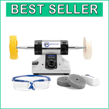 Load image into Gallery viewer, Portable Jewelry Buffing Machine with Cotton Buffs and Safety Glasses Included