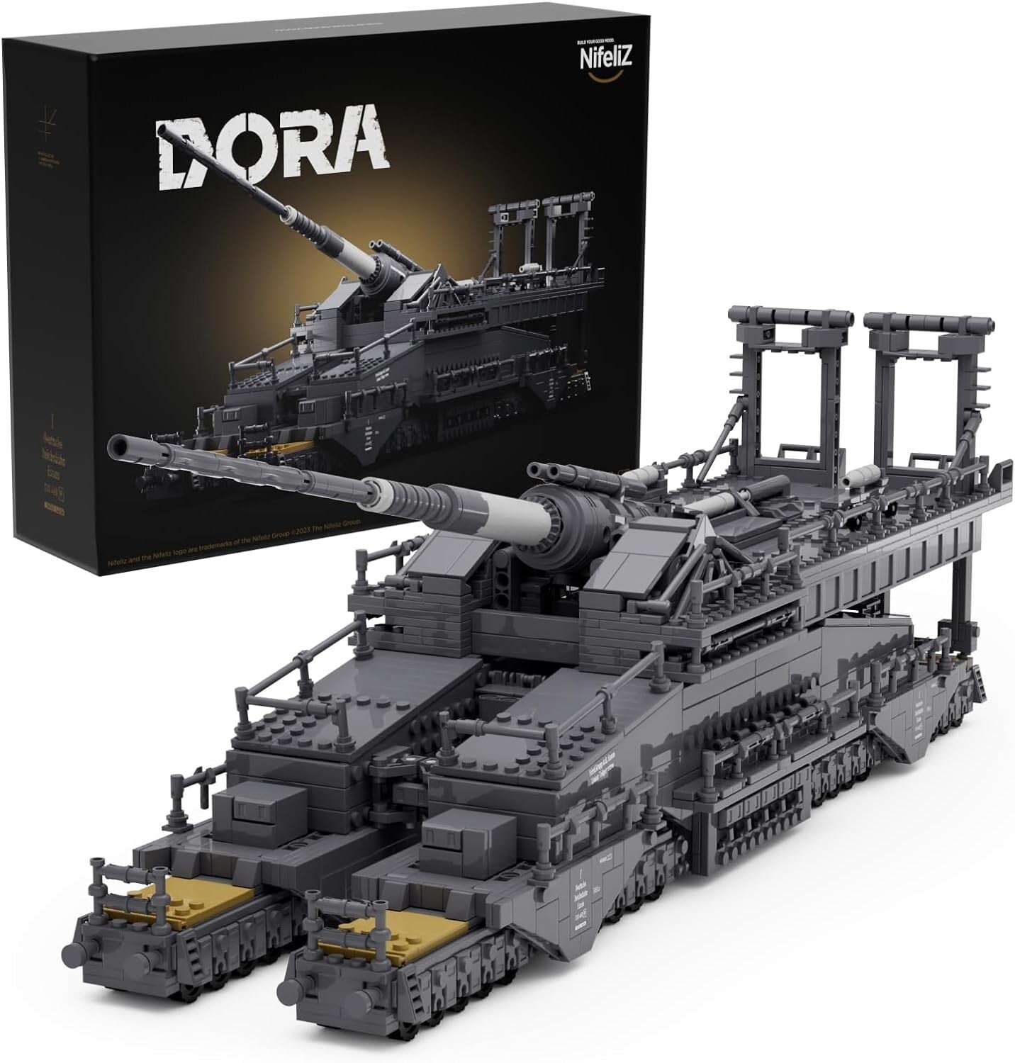 Dora WW2 Classic Building Set: 2,355 PC Military Model for Collectors