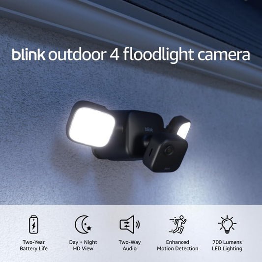Wireless 4 Floodlight Security Camera with 1080p HD View and Long Battery Life