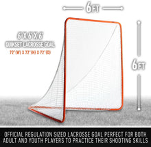 Load image into Gallery viewer, Quick Assembly 6' Lacrosse Goal with Weather-Resistant Net for Teens and Adults