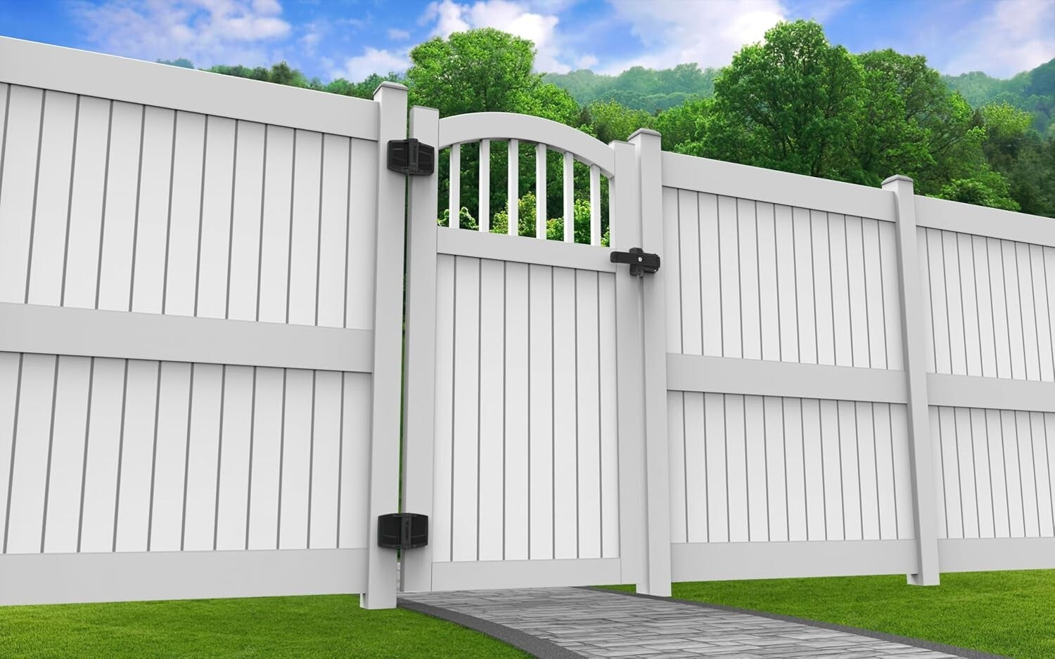 Durable Self-Closing Hinge Pair for Gates Up to 154 lbs with Easy Adjustability