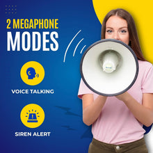 Load image into Gallery viewer, Powerful 2000-Yard 45W Megaphone with Aux Input &amp; Dual Modes - Portable Design