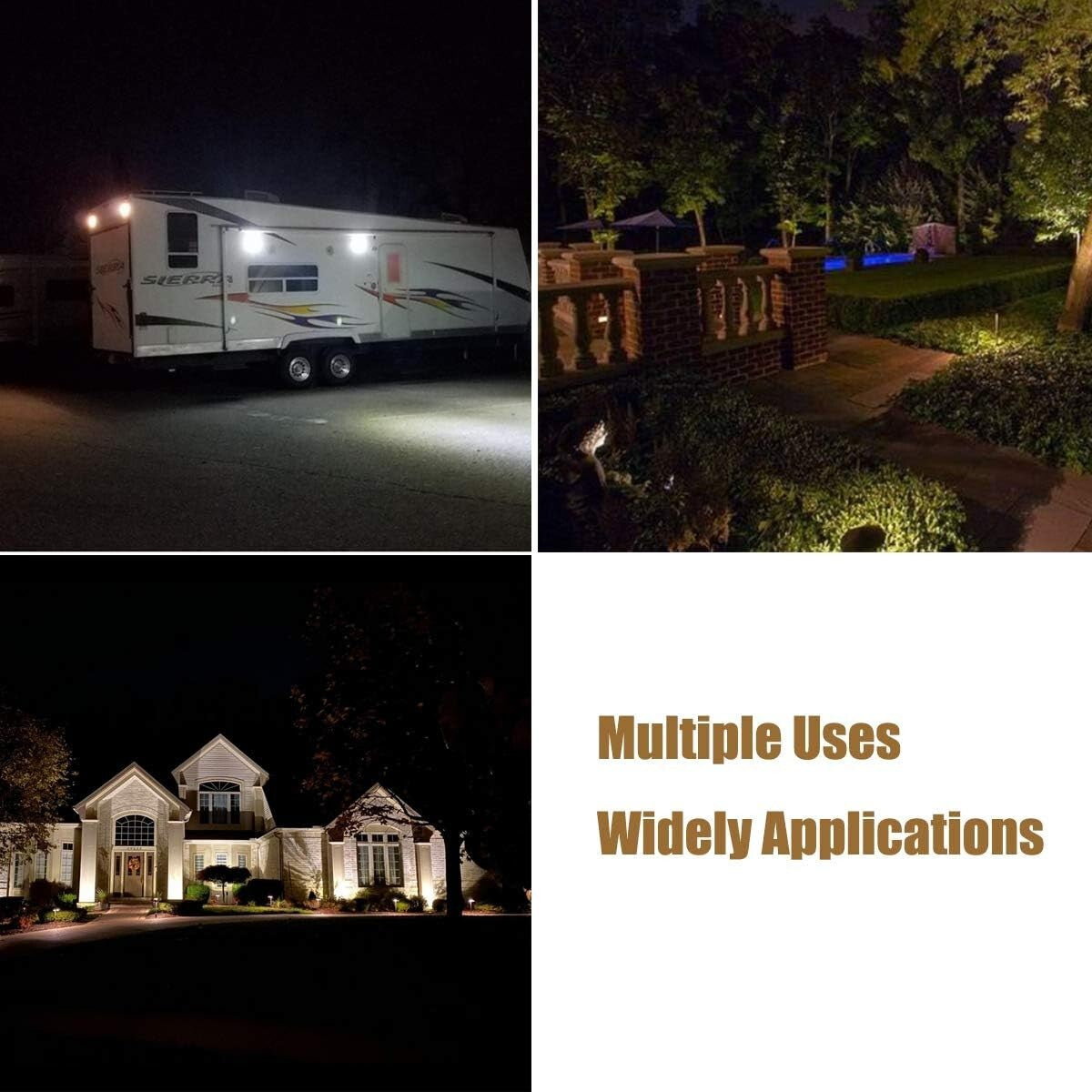 Versatile 9W LED Flood Light Bulbs - 12V-36V | Ideal for Landscape Lighting