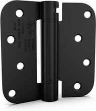Load image into Gallery viewer, Heavy-Duty Matte Black Door Hinges 4 Pack - Adjustable Spring-Loaded System