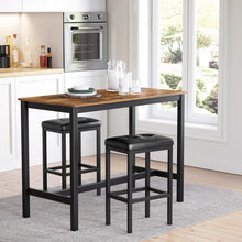 Load image into Gallery viewer, Backless Black Counter Bar Stools - Set of 2, Durable PU Leather, 24.4" Height