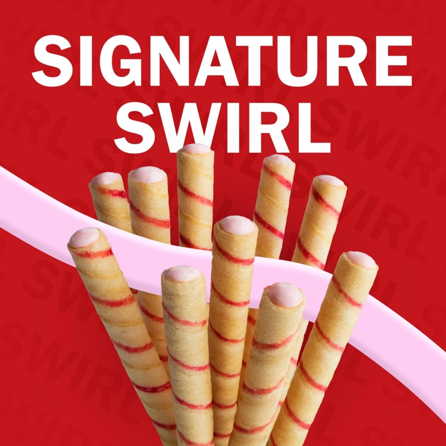 Delicious Strawberry Crème Filled Rolled Wafers - 14.1oz Reusable Snack Tin