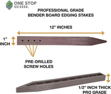 Load image into Gallery viewer, Premium 20-Pack Plastic Landscape Stakes with Pre-Drilled Holes for Stability