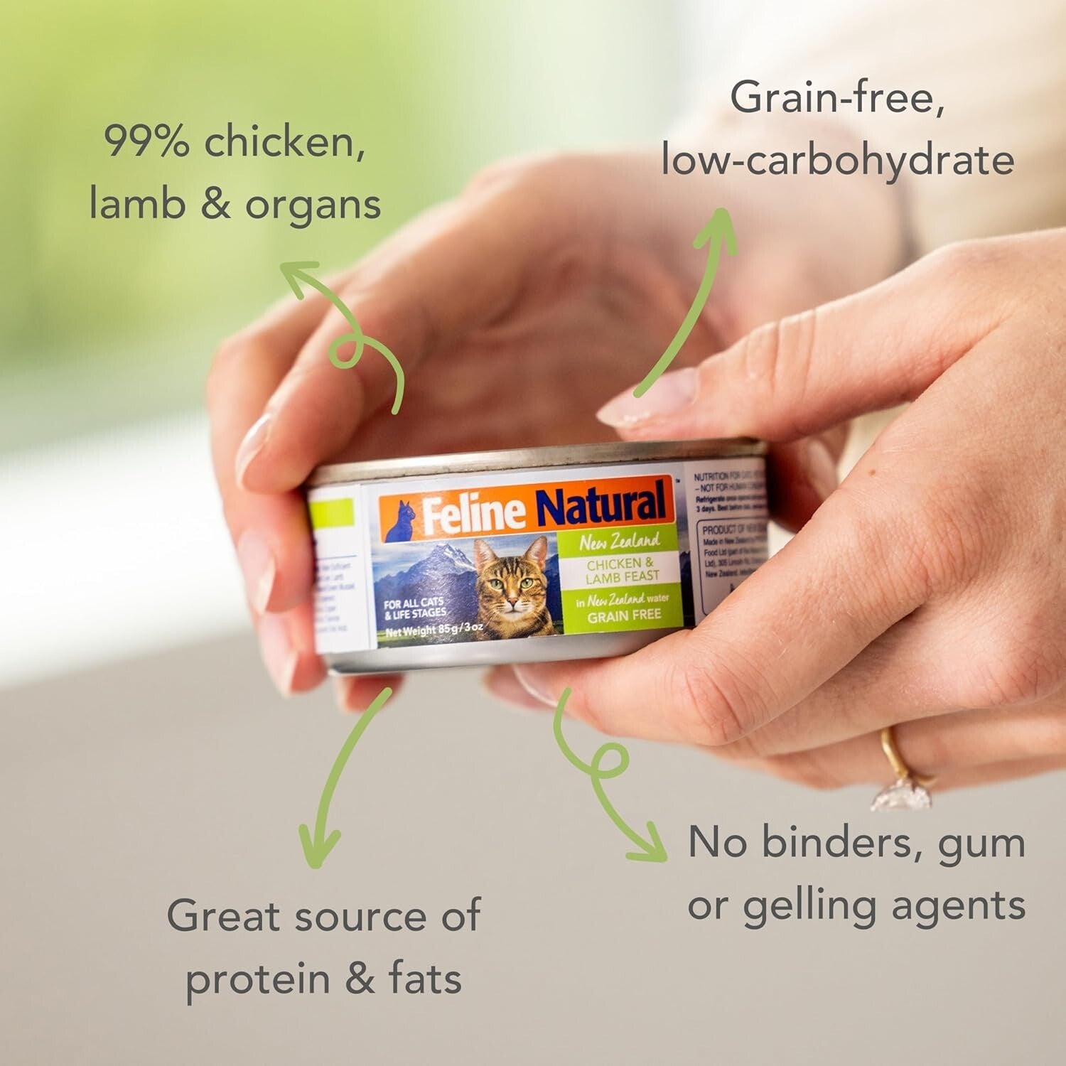 Delicious Grain-Free Cat Food Pate - All Life Stages, 24 Packs of 3 Oz